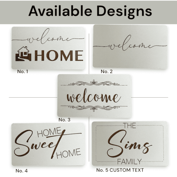 1:6 Dollhouse Doormat, Miniature Antracit color “Welcome Home” Rug, 1:12 scale Miniature "Home Sweet Home" Floor Mat for Dollhouse
