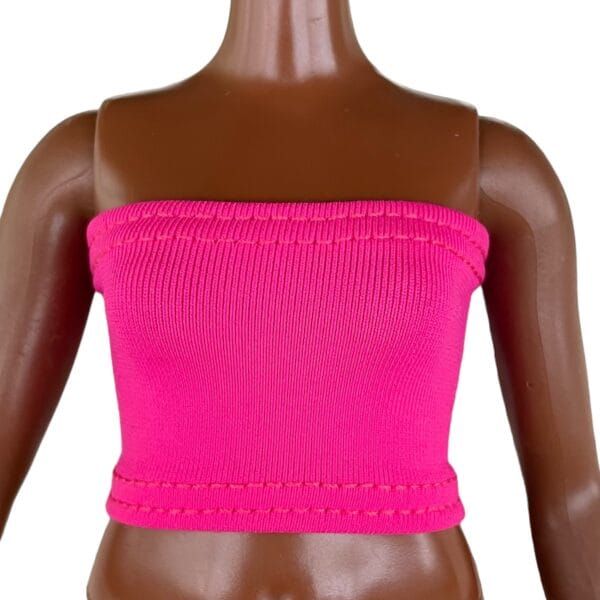 Doll Clothes Pack of 5 Tube tops for 11 inch Curvy size Barb Fashion Dolls 1:6 scale. 5 tube tops: electric pink, yellow, green, purple and blue colors. Fit Curvy size Barb dolls. CURVY SIZE DOLLS – 11 inch doll measurement: high 11 inch, Bust 5,25 inch, Waist 4,09 inch, Hips 6,02 inch. High-Quality Doll Clothes: Our set of 5 top doll clothes is perfect for high-resolution photography, creating doll stories, or making movies. They are designed not to leave any marks on the doll’s body and without any bulky fastenings. The unique design allows you to dress the doll from the head or bottom, ensuring the doll’s hairstyle remains perfect. Made of high-quality stretchy spandex, lycra, or jersey.