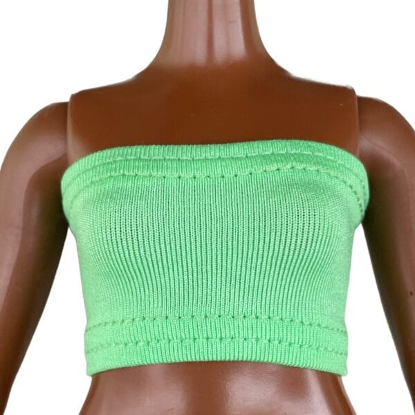 Doll Clothes Pack of 5 Tube tops for 11 inch Curvy size Barb Fashion Dolls 1:6 scale. 5 tube tops: electric pink, yellow, green, purple and blue colors. Fit Curvy size Barb dolls. CURVY SIZE DOLLS – 11 inch doll measurement: high 11 inch, Bust 5,25 inch, Waist 4,09 inch, Hips 6,02 inch. High-Quality Doll Clothes: Our set of 5 top doll clothes is perfect for high-resolution photography, creating doll stories, or making movies. They are designed not to leave any marks on the doll’s body and without any bulky fastenings. The unique design allows you to dress the doll from the head or bottom, ensuring the doll’s hairstyle remains perfect. Made of high-quality stretchy spandex, lycra, or jersey.