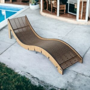 1:6 Patio Chaise Lounge Chair for 12” doll Miniature Dollhouse Furniture