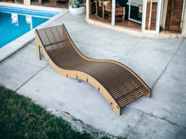 1:6 Patio Chaise Lounge Chair for 12” doll Miniature Dollhouse Furniture