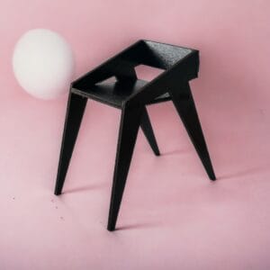 The wooden chair is designed specifically for dolls in scale 1:6. It is made from 3mm