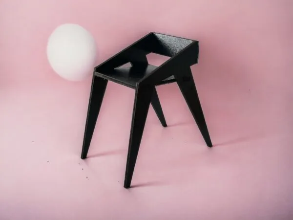 The wooden chair is designed specifically for dolls in scale 1:6. It is made from 3mm