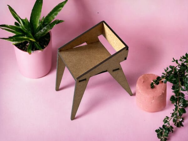 The wooden chair is designed specifically for dolls in scale 1:6. It is made from 3mm