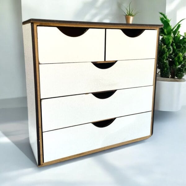Miniature Barbie dresser, 1/6, chest of drawers for the 12-inch doll, commode, wardrobe, furniture, diorama, room box, dollhouse Scandinavian style