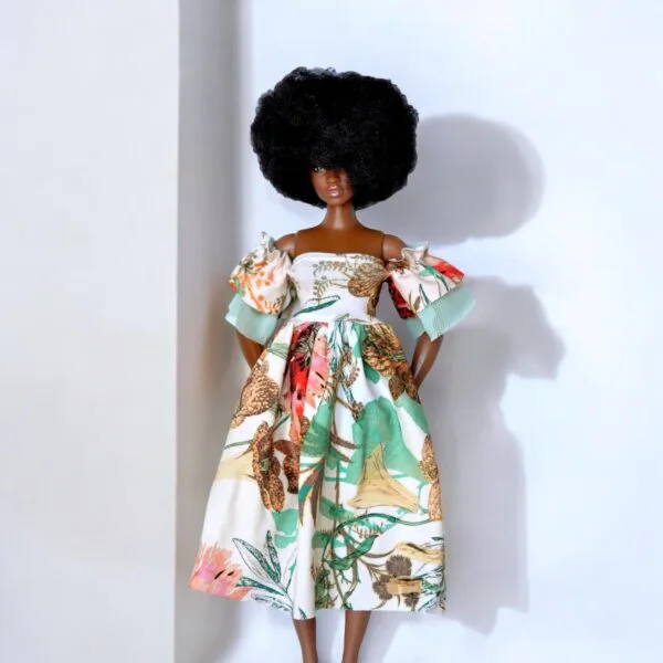 Orange and whote Polka Dot 11'5 inch barbie doll dress, doll clothes,made to movie, Barbi, Barbe, Curvy Barbie doll, 12 inch doll dress, munecas,kleidung2