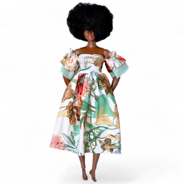 Orange and whote Polka Dot 11'5 inch barbie doll dress, doll clothes,made to movie, Barbi, Barbe, Curvy Barbie doll, 12 inch doll dress, munecas,kleidung2