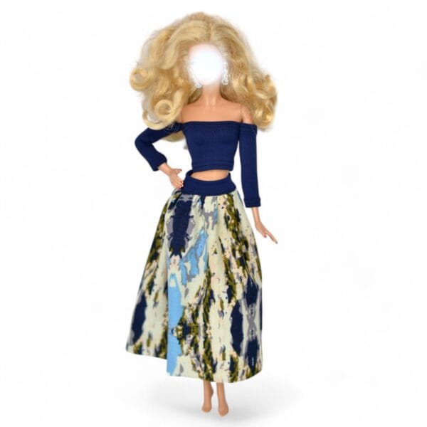 Orange and whote Polka Dot 11'5 inch barbie doll dress, doll clothes,made to movie, Barbi, Barbe, Curvy Barbie doll, 12 inch doll dress, munecas,kleidung2 kuklafashion medeinatales barbie doll clothes