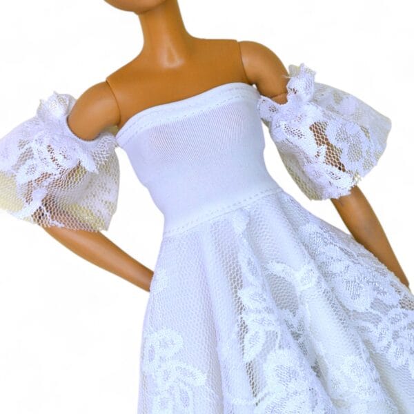 barbie doll black white tropical and white fashion dress04