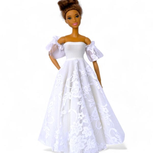 barbie doll black white tropical and white fashion dress04