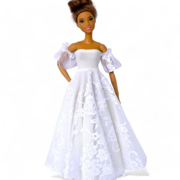 barbie doll black white tropical and white fashion dress04