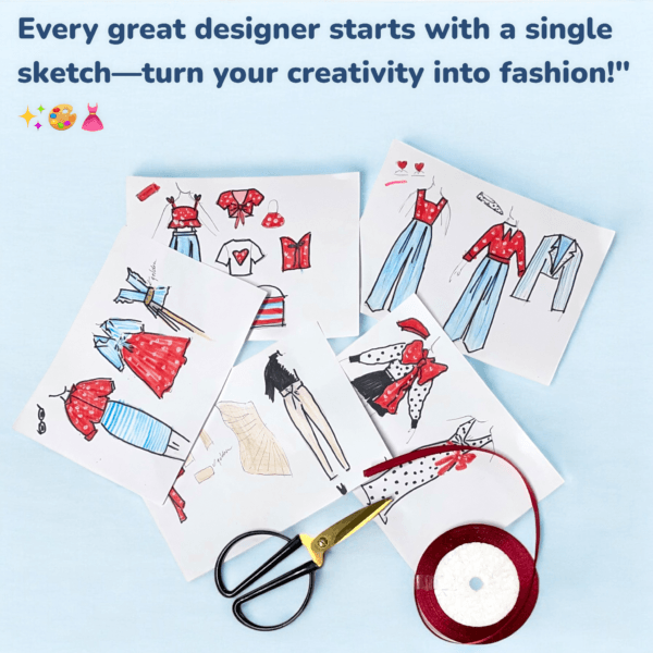 Fashion Design Kit, Doll Dressmaking, Creative Educational Workshop Craft, Kit Couture, Birthday Parties, Bridal Showers, Family Game Nights