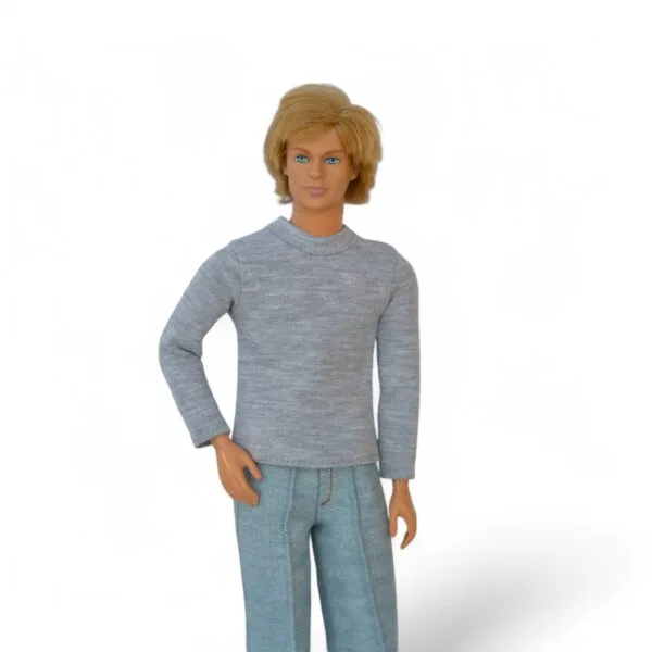 Male Doll T-shirt Sewing PDF Pattern, Set of 3 Clothes Long Sleeve DIY Pattern, Short Sleeve 1:6 scale Doll Outfit Pattern Sleeveless - Image 9