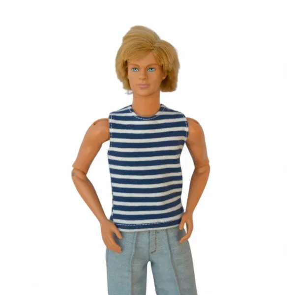 Male Doll T-shirt Sewing PDF Pattern, Set of 3 Clothes Long Sleeve DIY Pattern, Short Sleeve 1:6 scale Doll Outfit Pattern Sleeveless - Image 7